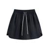 Split-ended sports five-point culottes women's spring and summer new high-waisted casual middle pants loose ice silk wide-leg shorts