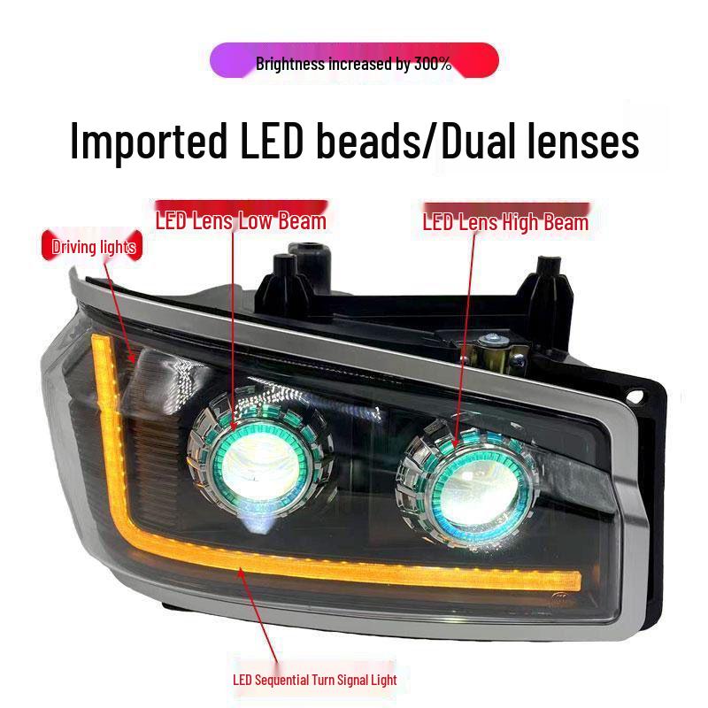 

SITRA HOHOW 380 Headlight Assembly: LED Dual-Beam Projector Headlight with Flowing Turn Signal Standard