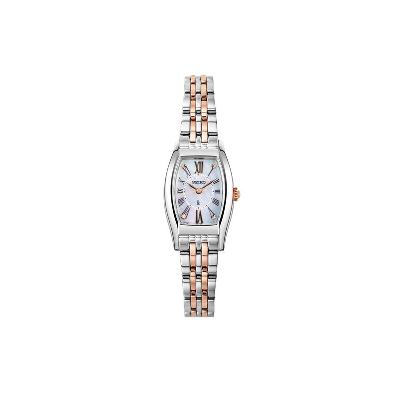 

SEIKO Cocktail Series Lukia Series Fashionable 100 Meters Waterproof Solar Quartz Steel Strap 22*19mm Women’s Watch Mother-of-pearl Dial SUP439J1 синій
