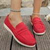 Women’s Round-Toe Slip-On Loafers Flat Casual Shoes