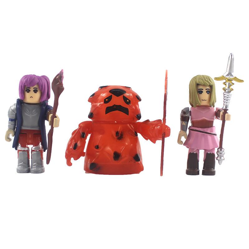 BOBLOX Zero World Game Action Figures 2.5 To 3 Inches 6 Pcs With Weapons Accessories Collectible Box Set For Kids And Collectors