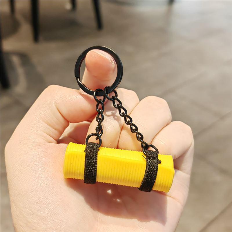 

Yoga Mat Pendant Keychain: Fitness Charm for Men & Women Standard Size