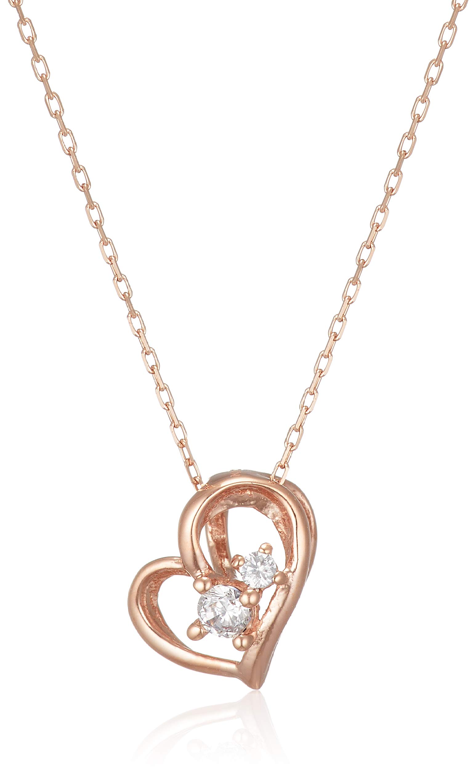 

Estelle K10 Pink Gold Cubic Zirconia Heart Necklace (Web Exclusive) 0452-1189-0019-0000