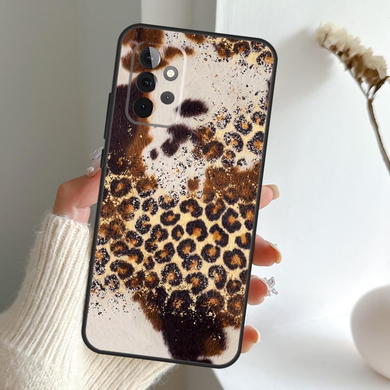 Luxury Leopard Case For Samsung Galaxy A16 A26 A36 A56 A55 A35 A15 A54 A34 A14 A52 A32 A12 A13 A33 A53 A17