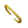 Zircon Round Buckle Bangle: Retro Court Style, Light Luxury Temperament Women's Bracelet