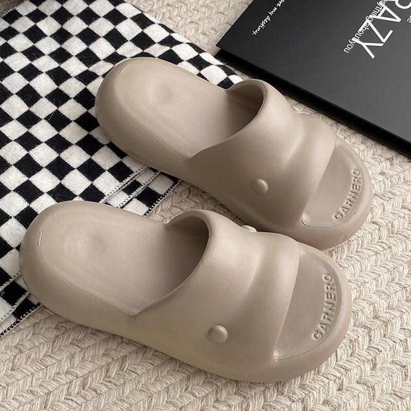 Fashion Women's Summer Slippers High-heeled Home Non Slip Sandals EVA Breathable Basic Bathroom Soft Indoor Beach Casual Flip Flops