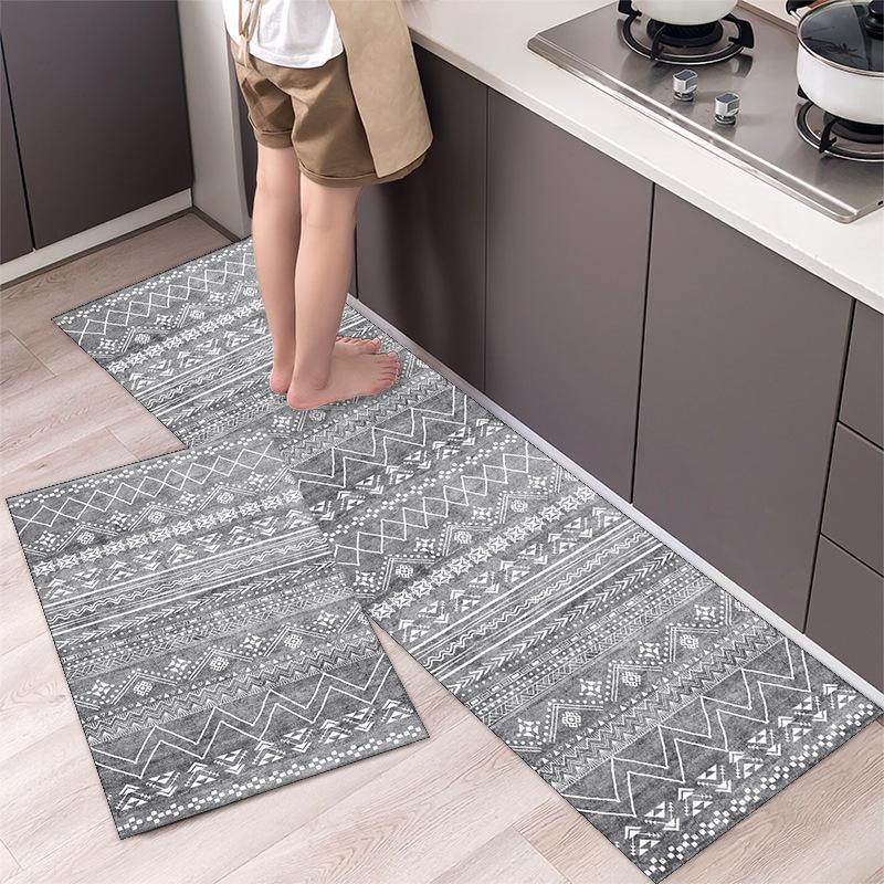 Bohemian Ethnic Style Kitchen Mat for Floor Geometric Print Rug Bathroom Mat Runner Rug Living Room Mat