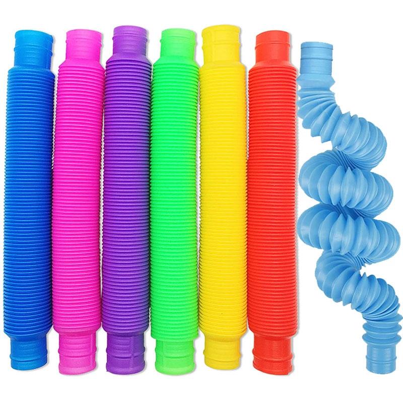 Novelty Pop Tubes Kids Stretch Pipe Fidgeting Tactile Toy Sets Stress Ease Gifts For Stress Antiestres Juguete Ansiedad