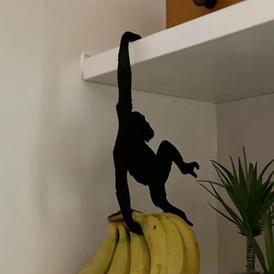 Gancho de metal para puerta de pared de cocina, colgador de llaves con forma de cola de gato y mono, soporte decorativo para guardar ropa, herramienta con gancho sin costuras
