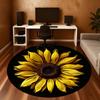 1pc Sunflower Petals Round Chair mat office Area Rug - Non-Slip, Floor Mat for Office, Bedroom, Ideal home decor gift p0105064