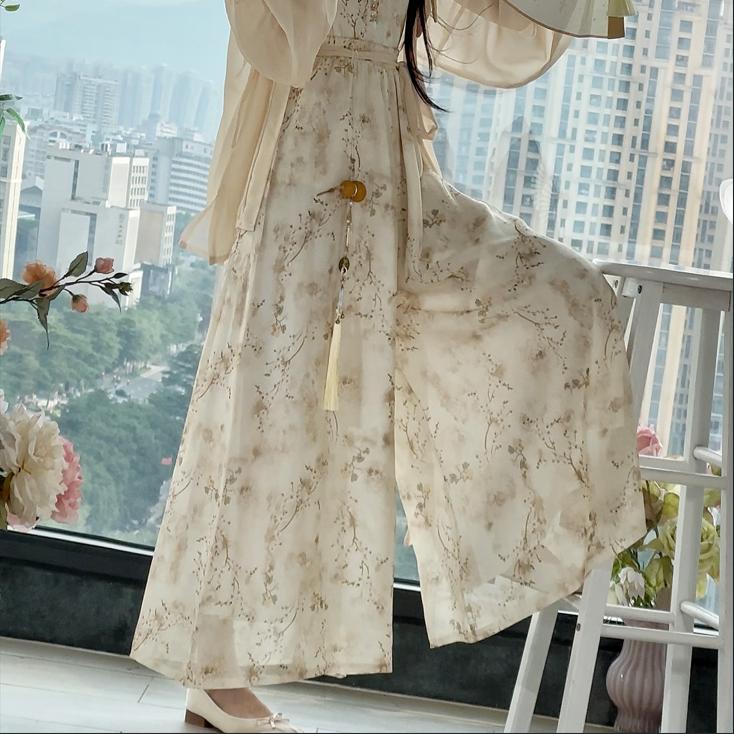 Stile cinese della dinastia Song Hanfu, abiti da donna quotidiani primaverili ed estivi
