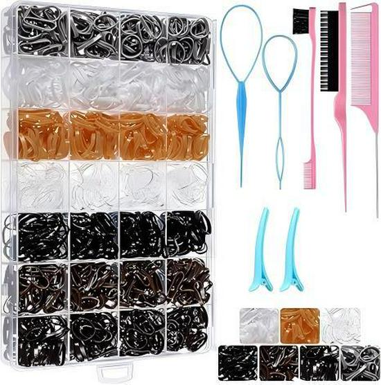 28-Color Gentle Hair Bands: Non-damaging, Disposable Rubber Bands for Braids and Hairstyles
