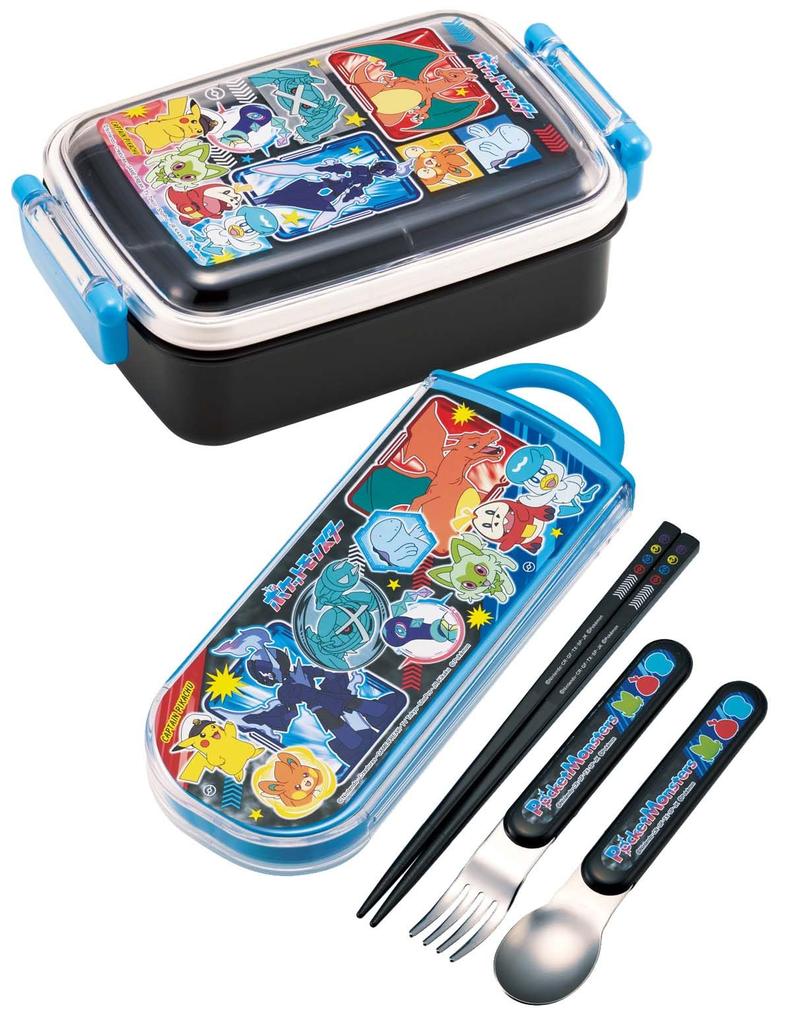 Skater Lunch Single Domed 24 Made in Japan Kids' Box, Tier, 450ml, Design, Pokémon Design, Antibacterial, (RBF3ANAG-A)