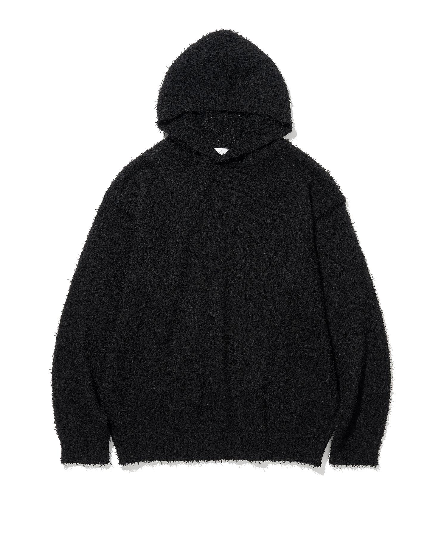 Nitied Tail Hoodie Knit Black L