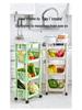 Movable Kitchen Storage Rack for Vegetables, Fruits, Spices, and Jars