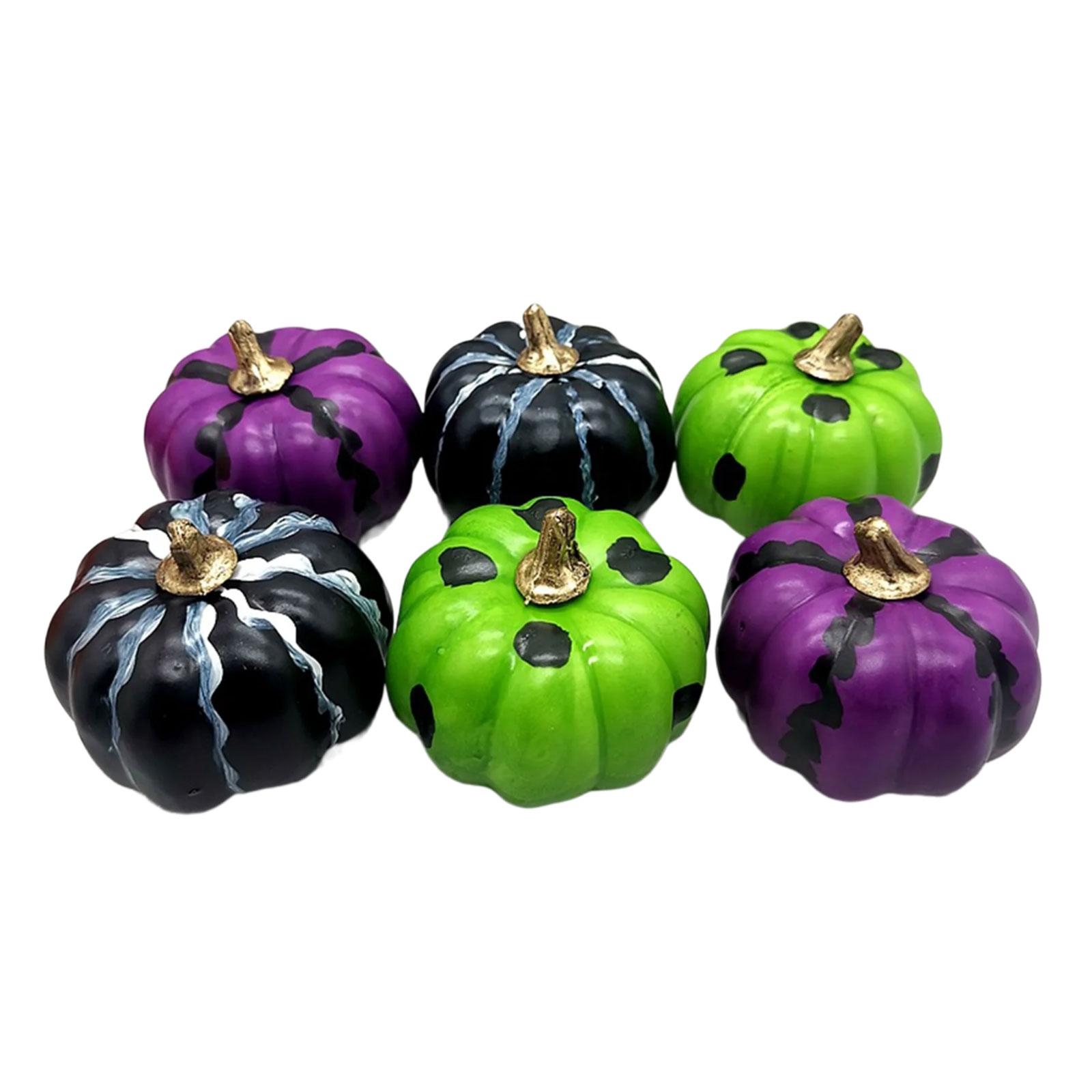 

6 шт. Хэллоуин Настольные украшения Хэллоуин Шарм Набор тыкв Универсальное настольное украшение для домашнего декора B