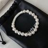 Xiaomi 100% Solid 925 Sterling Silver Pearl Bracelet for Women Men Vintage Handmade Geometric Bamboo Bracelets Birthday