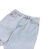 Mens Y2K Retro Hip Hop Embroidered Denim Shorts - Straight Fit Mid-Waist Washed Cotton Blend Multi-Pocket Design