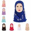 Muslim Children Kids 2 Layer Girls Islamic Scarf Arab Shawls Hijab For 7-11-Year Muslim Children