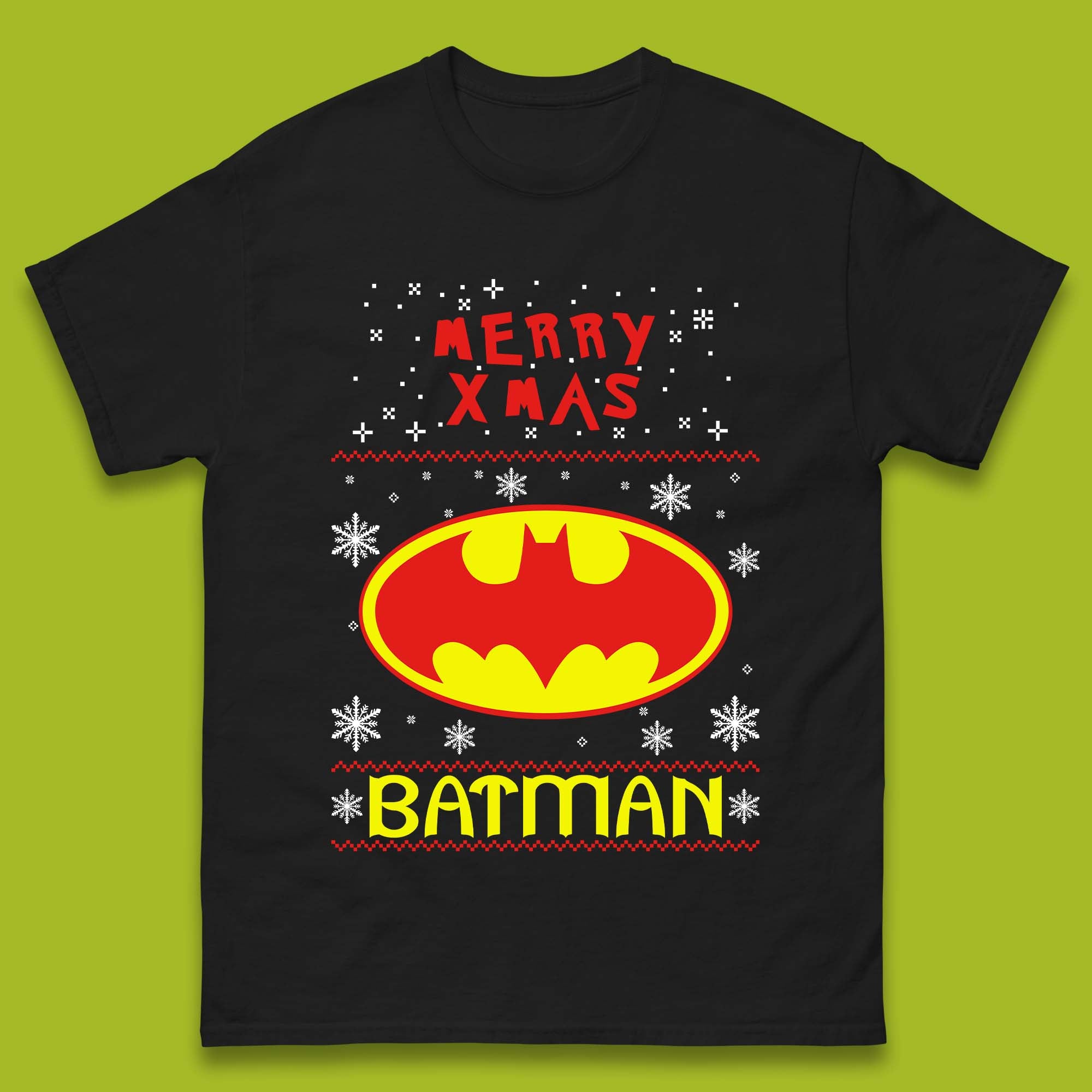 Merry Xmas Batman T-Shirt Womens Tops Tees Christmas Top S