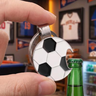 2Pcs Soccer Keychain Bottle Opener Keychain Charm Accessory for Keys & Cars, for Football Fan Gifts