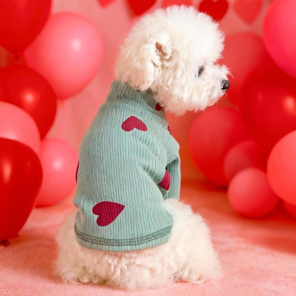 Pet circle, dog small dog clothes, cat clothing, autumn and winter Valentine's Day love collection