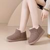 Women's Slip-On Winter Boots Thick Insulated Cold Weather Shoes with Non-Slip Rubber Sole Cozy Indoor/Outdoor House Shoes