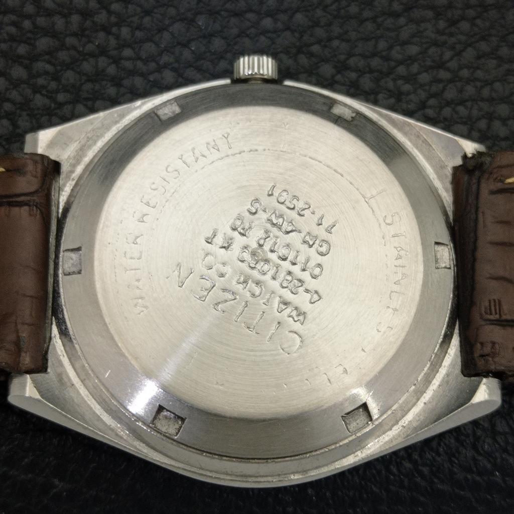 AUTOMATIC VINTAGE CITIZEN 8200 JAPAN MENS GOLDEN COLOR DIAL WATCH A702757-1 R210-a702757