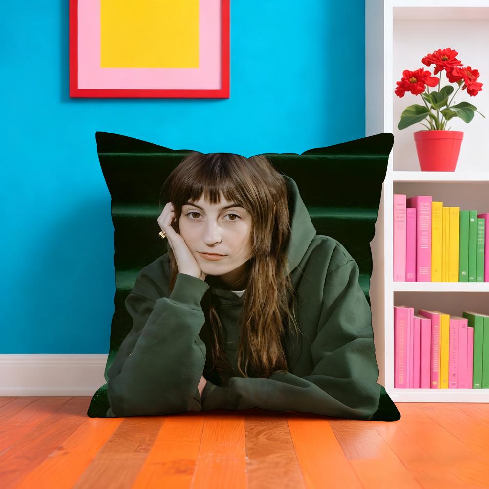 Faye WWebster Singer Pillow Case Pillow Case Plush Fabric Soft Double Sided Print Home Sofa High Quality Cushion