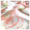 Barsanti Scarf Large 90 Squares Silk Made in Italy Como Silk Peach Peony [G.Barsanti&Figli] Women's 100%