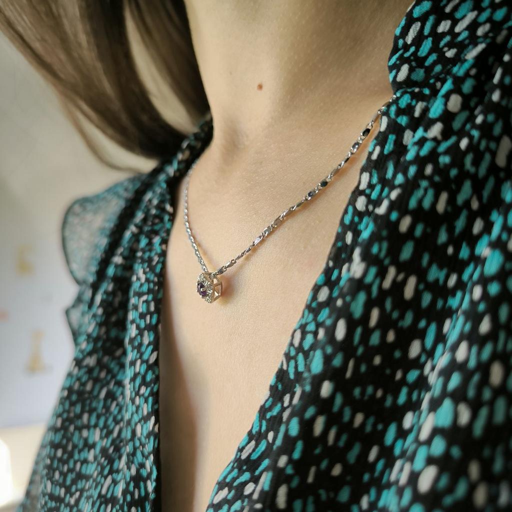 Серебряная подвеска с аметистом 0.362ct (2189183)