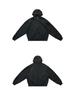 Men's Heavyweight Silk Wool Hooded Sweatshirt with High Collar and Zipper - 580g Plus Velvet Warm Jacket
