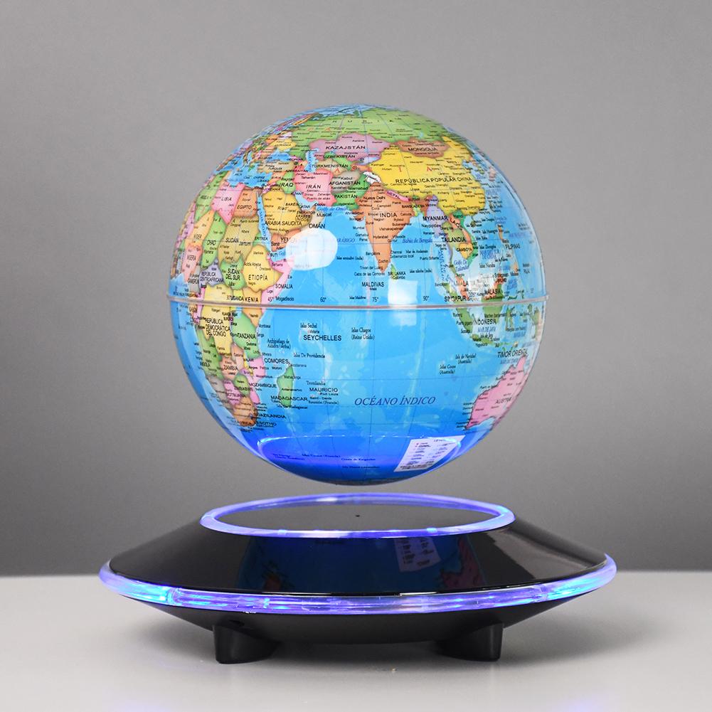 140mm Spanish Language Magnetic Levitating Globe Earth World Map Globe Floating Globe Geography Education Home Office Decor