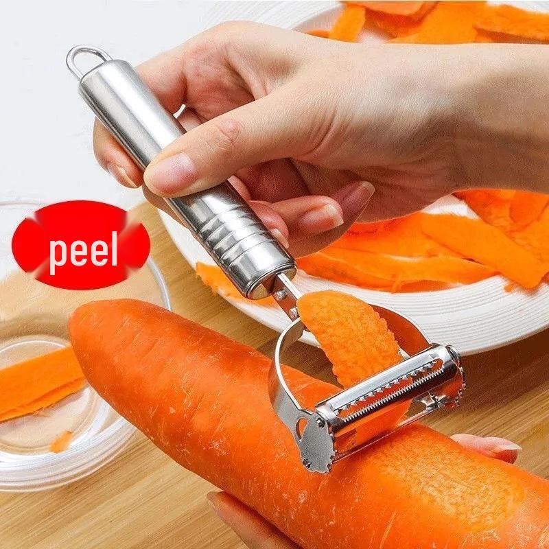 JingJingRS 2-in-1 Stainless Steel Grater & Peeler