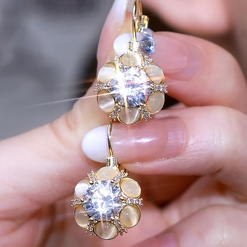 Fashion Trend Unique Design Elegant Delicate Cubic Zirconia Water Drop Earrings Women Jewelry Party Premium Gift Wholesale