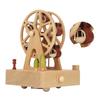 Wooden Musical Box Beech Ferris Wheel Model Handmade Music Box Gift for Christmas Birthday