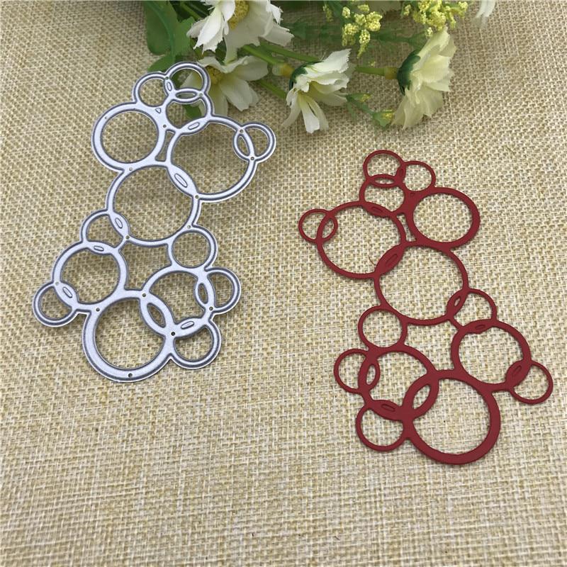 Bublinový rámeček Kovové vyřezávací raznice Šablona Scrapbooking Fotoalbum Kartový papír Embossování Řemeslné kutily