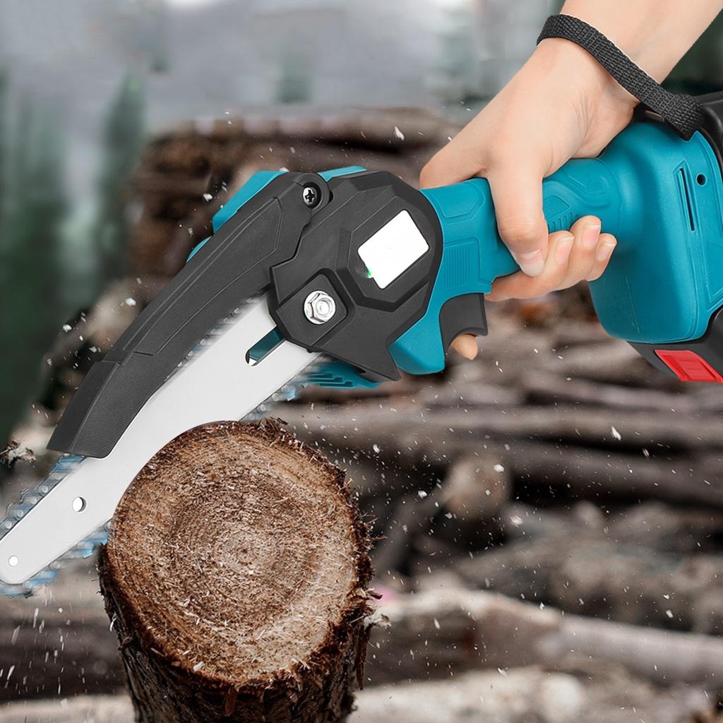 6Inches Mini Pruning Saw Electric Chain Saws Removable For Fruit Tree Garden Trimming With 6000 mAh Lithium Battery One-Handed 1200W