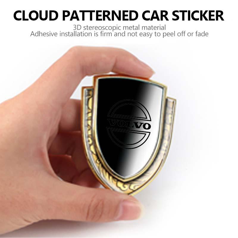 Adesivo per Carrozzeria con Motivo a Nuvole Distintivo per Griglia Auto in Lega di Alluminio Per Volvo V60 V50 V40 S80 S60 S90 C40 XC40 V70 XC70 XC60 XC90