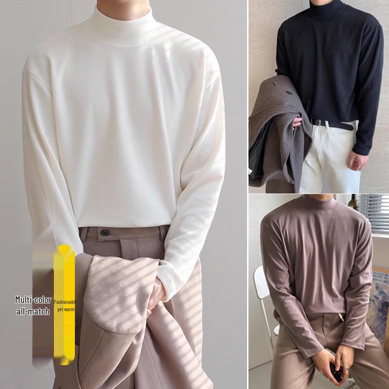 Xue Qiman Men's Thermal Mock Neck Long Sleeve Undershirt