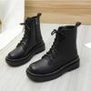 New Women's Platform Shoes Autumn Round Toe Side Zipper Ankle Boots for Women Casual Sneakers Outdoor Women's Platform Boots