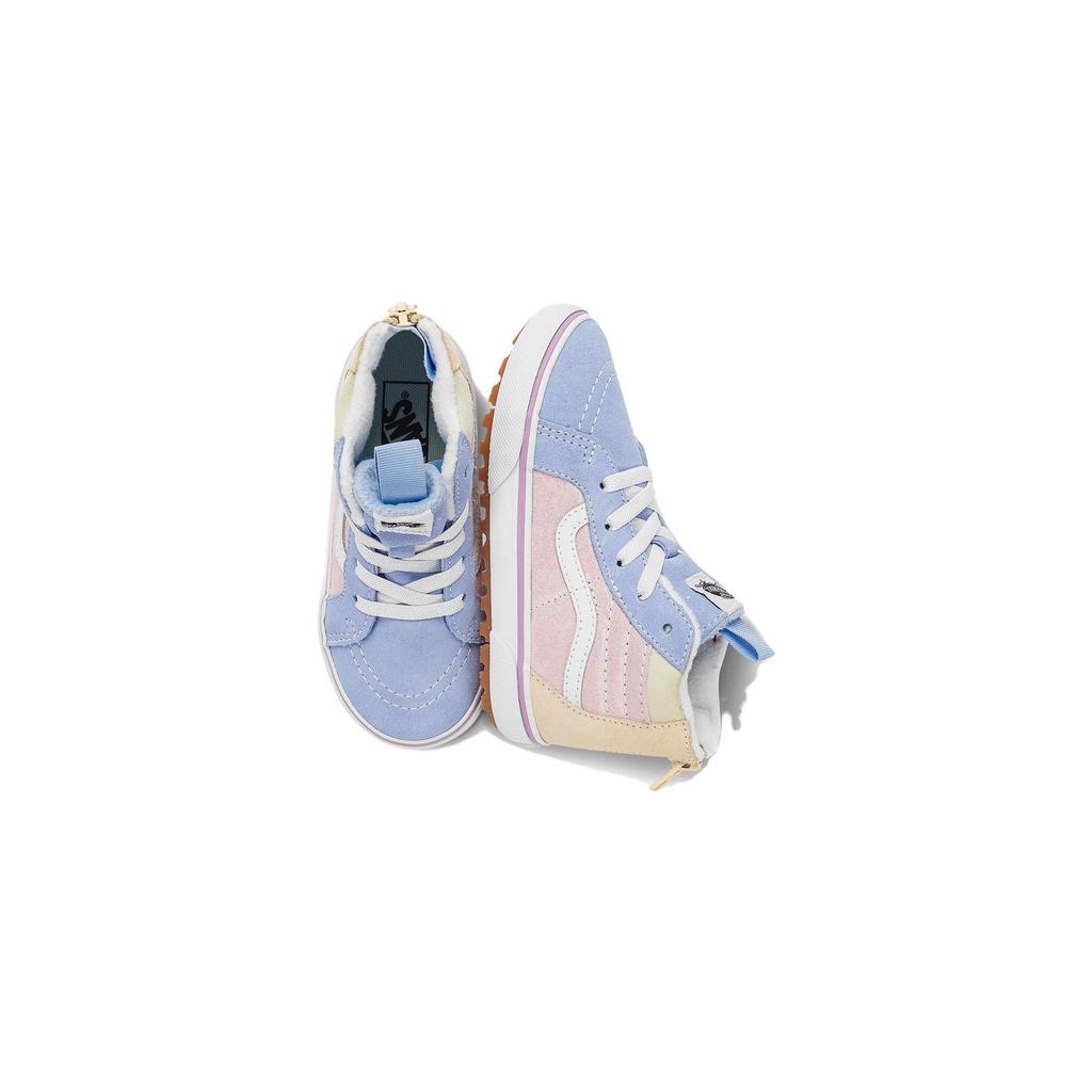 Vans Sk8 Hi Zip Mte-1 Comfortable Versatile High-Top Walking Shoes Baby Shoes Pink Blue VN0A5HZ36GL