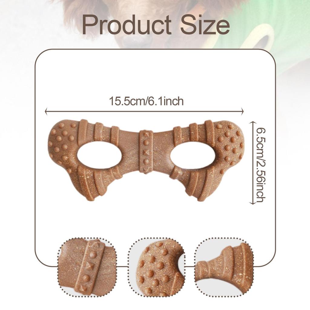 Dog Chew Toy Gnawing Bone Shape Toothbrush Stick Entertainment for Medium Large Dogs Teeth Cleaning Playtime