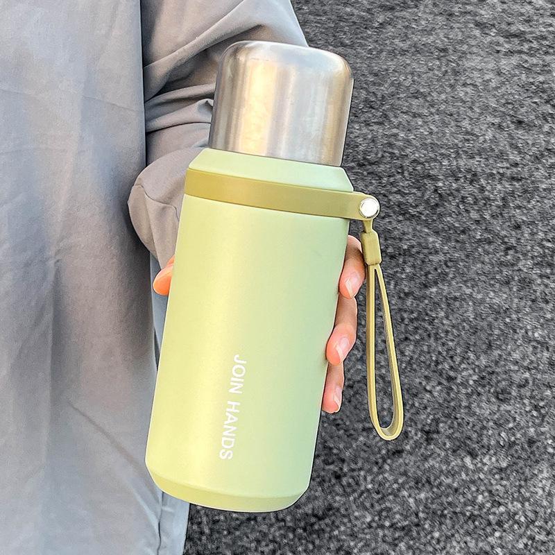 316 Stainless Steel Thermos Cup for Girls, Simple Direct Drinking Water Cup for Sports Boys, Tea Cup with Tea Compartment