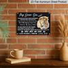 2D Flat, 1pc "My Dear Son" Aluminium Sign 8x12 Inch - Lion & Cub Design, Father To Son Love Quote, Gift for Son From Dad, Birthday & Graduation Wall