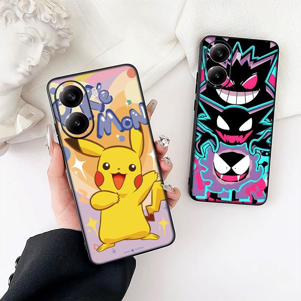 P-Pokemons GO P-Pikachus Gengar Phone Case for Samsung Galaxy S22 S21 S20 FE Ultra Plus A35 A36 A37 A33 A34 A04 A71 Cover Casing