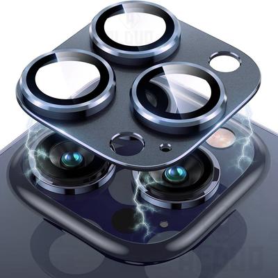 Full Cover Camera Protector for iPhone 15 16 15 Pro Max Plus Lens Protective Metal + Tempered Glass Cap On iPhone15Pro 2023