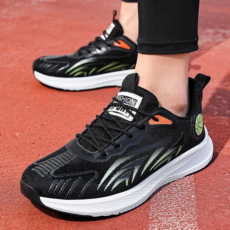Men Tennis Shoes Mesh Lightweight Breathable Comfortable Casual Flat Shoes Cushioning Outdoor Gym Jogging Running Shoes for Men