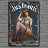 Vintage Tin Sign Pinup Girl Retro Wall Art x Inch Home Bar Decor