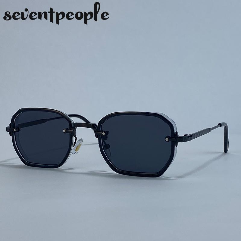 

Квадратные Панк Солнцезащитные Очки в Маленькой Рамке Женские Люксовый Бренд Винтажные Стимпанк Металлические Многоугольные Солнцезащитные Очки Модные Очки для Вождения